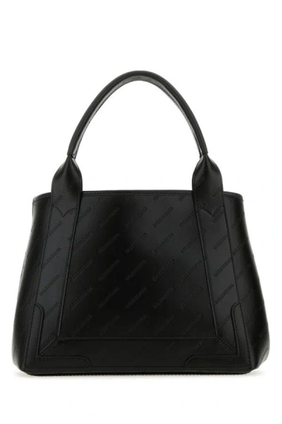 Balenciaga Structured Xs Handbag In Navy In Black