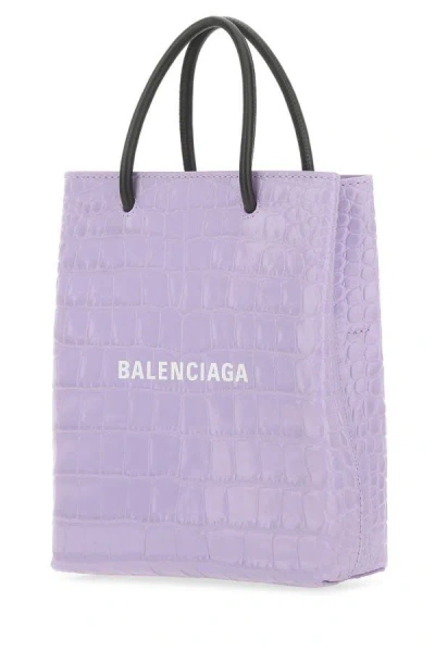 Shop Balenciaga Woman Lilac Leather Handbag In Purple