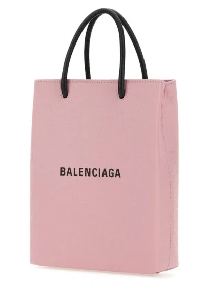 Shop Balenciaga Woman Pastel Pink Leather Phone Case