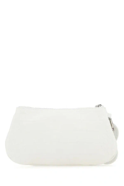 Shop Balenciaga Woman White Leather Le Cagole Mini Clutch