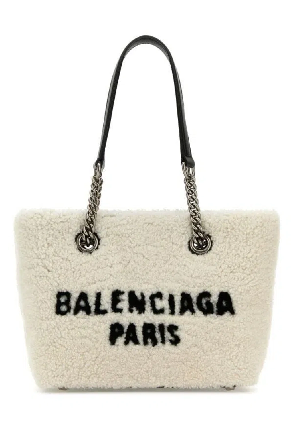 【送料&関税込】Balenciaga White Shearling Duty Free S Handb Balenciaga White Shearling Duty Free M Handbag In Natural