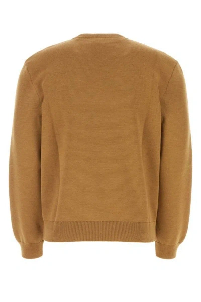 Shop Gucci Man Biscuit Nylon Blend Sweater In Brown