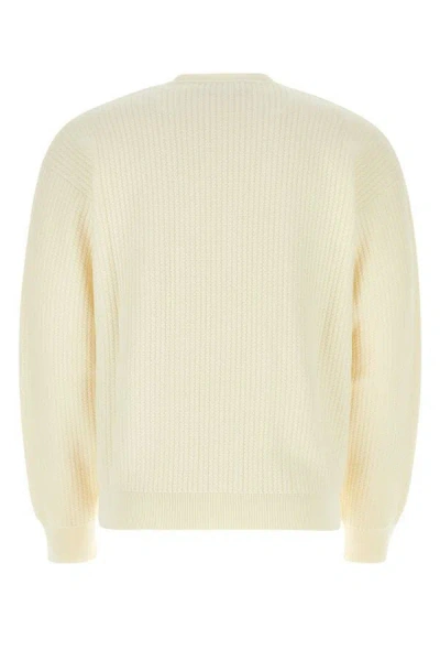 Shop Gucci Man Ivory Cotton Cardigan In White