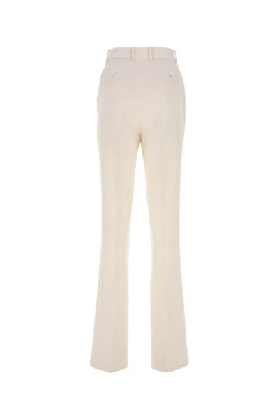 Shop Gucci Woman Ivory Crepe Pant In White