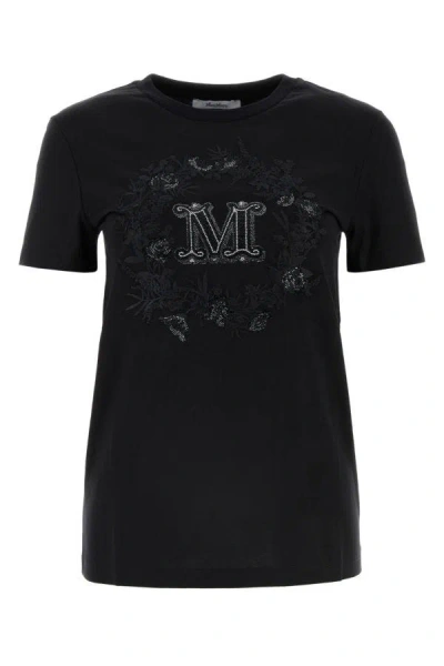 Shop Max Mara Woman Black Cotton Elmo T-shirt