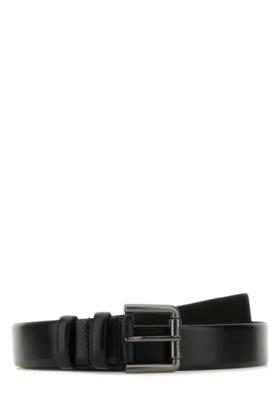 Shop Max Mara Woman Black Leather Belt