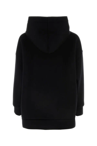 Shop Max Mara Woman Black Wool Obbia Sweatshirt