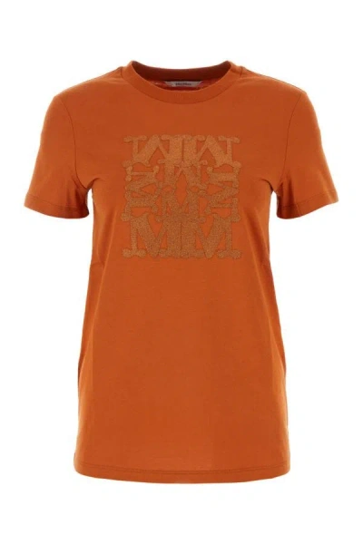 Shop Max Mara Woman Dark Orange Cotton Taverna T-shirt