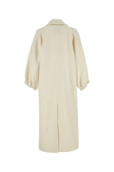 Max Mara Zaffo Double-breasted Cashmere Coat In White