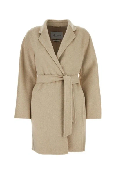 Shop Max Mara Woman Sand Cashmere Harold Coat In Brown