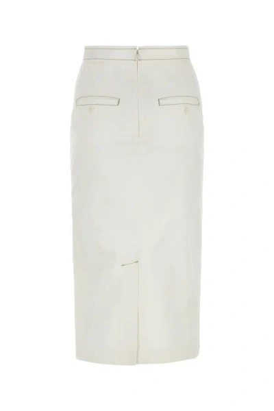 Shop Max Mara Woman White Denim Zulia Skirt