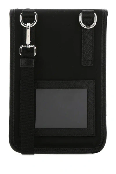 Shop Prada Man Black Re-nylon Phone Case