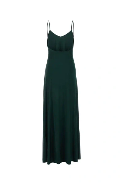 Shop Saint Laurent Woman Bottle Green Jersey Long Dress