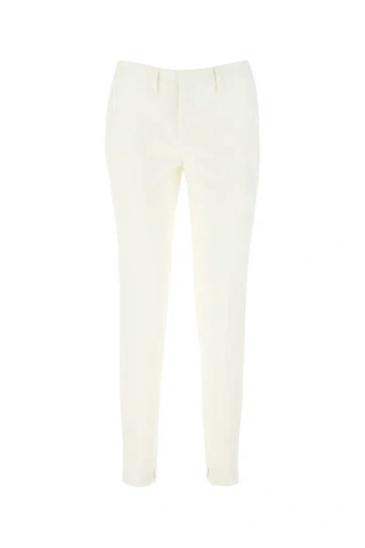 Shop Saint Laurent Woman Ivory Wool Pant In White