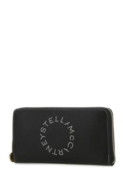 Stella Mccartney Alter Nappa Continental Wallet In Black