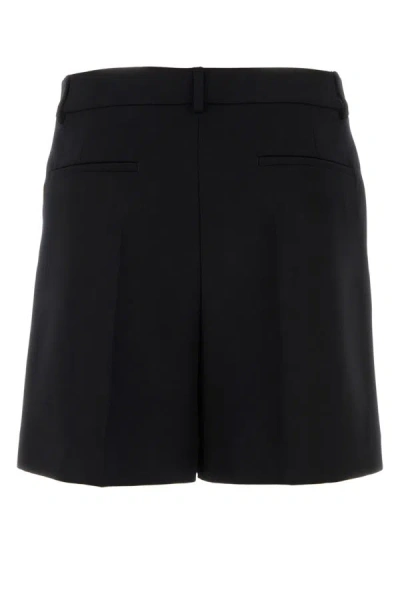 Shop Valentino Garavani Man Black Wool Bermuda Shorts