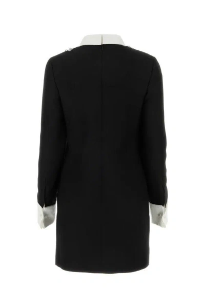 Shop Valentino Garavani Woman Black Crepe Mini Dress