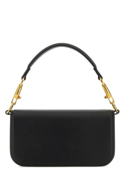 Shop Valentino Garavani Woman Black Leather Small Locã² Handbag