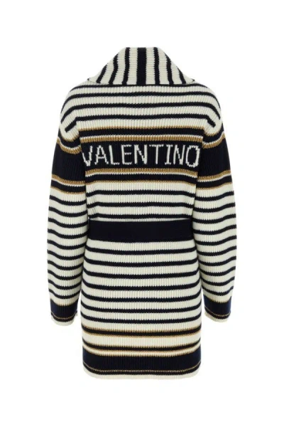 Shop Valentino Garavani Woman Embroidered Wool Cardigan In Multicolor