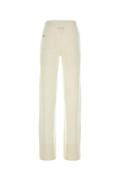 Shop Valentino Garavani Woman Ivory Cashmere Pant In White