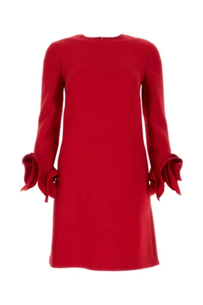 Shop Valentino Garavani Woman Red Wool Blend Dress