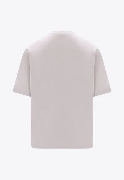 Shop Moschino Anarchy Print Crewneck T-shirt In Gray