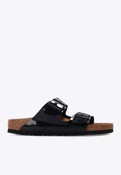 Birkenstock Arizona Bs Leather Slides In Black