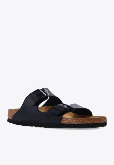 Birkenstock Arizona Bs Leather Slides In Black
