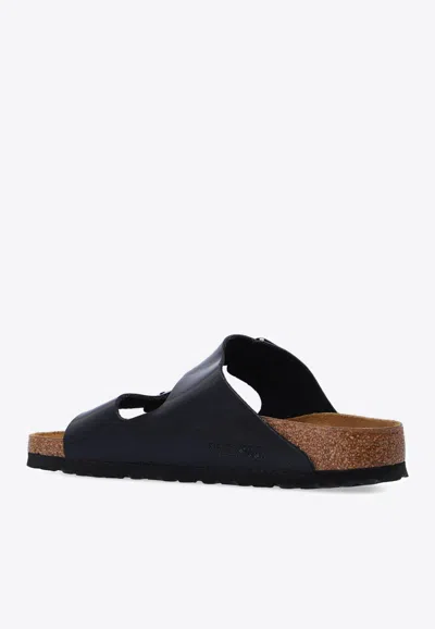 Birkenstock Arizona Bs Leather Slides In Black