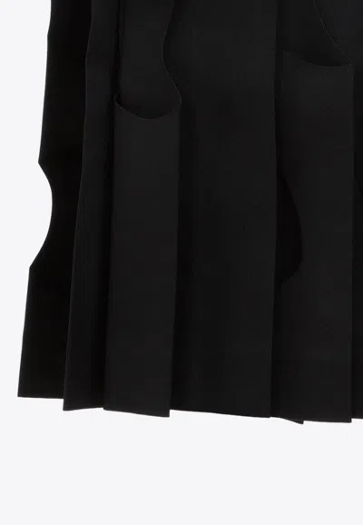 Shop Comme Des Garçons Asymmetric Cut-out Midi Skirt In Black