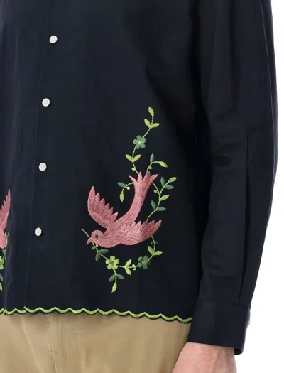 Shop Bode Rosefinch Shirt In Black