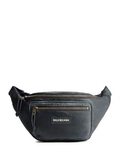 Shop Balenciaga Explorer Nylon Beltpack In Black