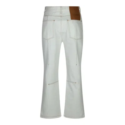 Shop Jacquemus Jeans In Off-white/tabac
