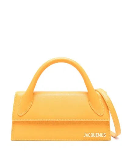 Shop Jacquemus Le Chiquito Long Handbag In Orange