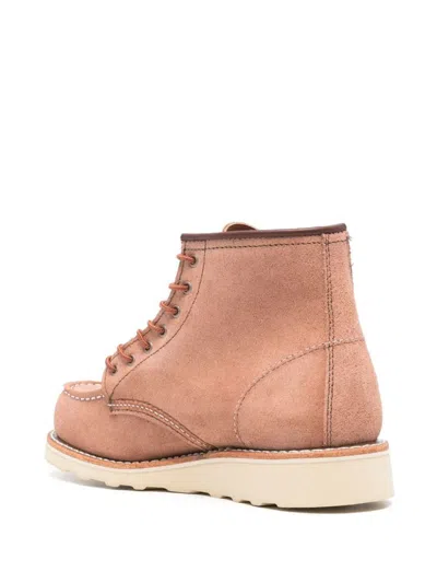Shop Red Wing Shoes Classic Moc Leather Ankle Boots In Pink