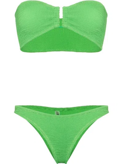 Shop Reina Olga Ausilia Bikini Set In Green