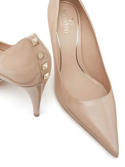 Shop Valentino Garavani Rockstud Skin Patent Leather Pumps In Pink