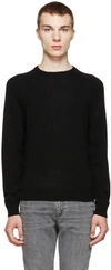 SAINT LAURENT Black Cashmere Knit Sweater