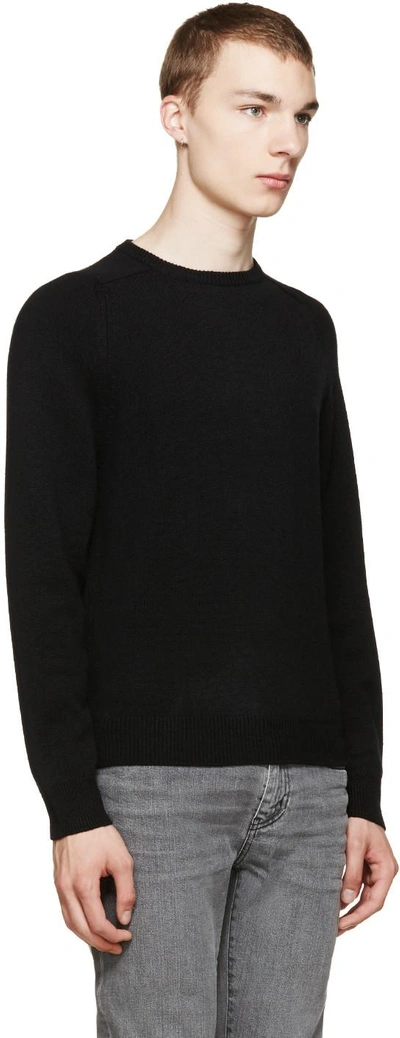 Shop Saint Laurent Black Cashmere Knit Sweater