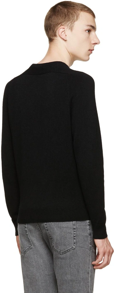 Shop Saint Laurent Black Cashmere Knit Sweater