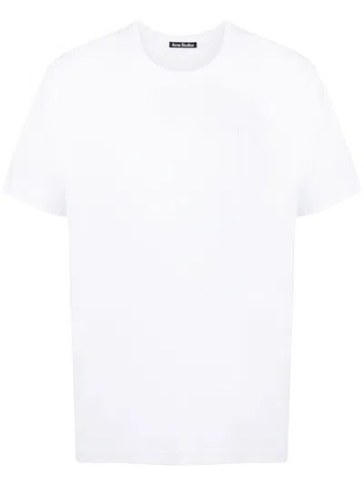 Shop Acne Studios Logo Cotton T-shirt In White