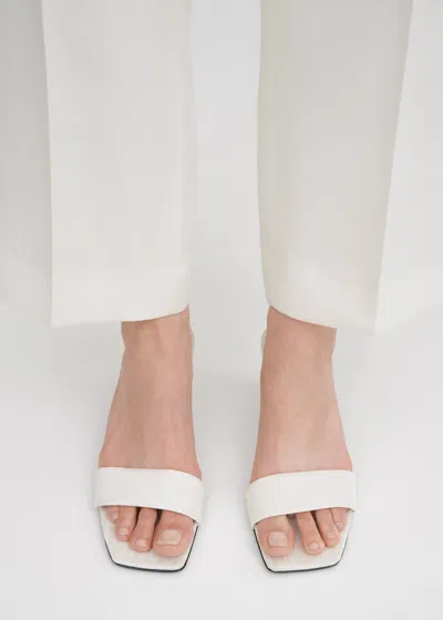 Totême 55mm Moire-effect Mules In Off-white