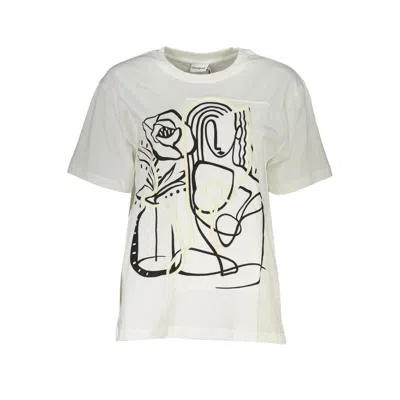 Shop Desigual White Cotton Tops & T-shirt