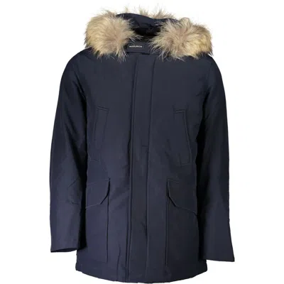 Shop Woolrich Blue Cotton Jacket