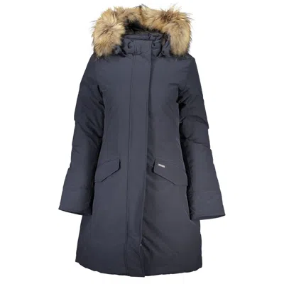 Shop Woolrich Blue Cotton Jackets & Coat