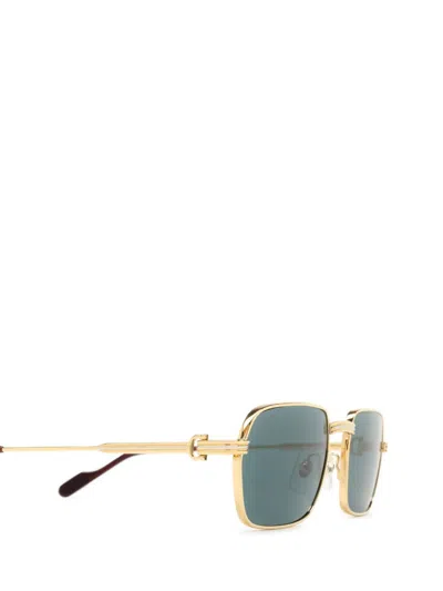 Shop Cartier Sunglasses In Gold