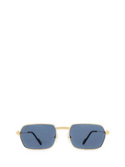 Shop Cartier Sunglasses In Gold