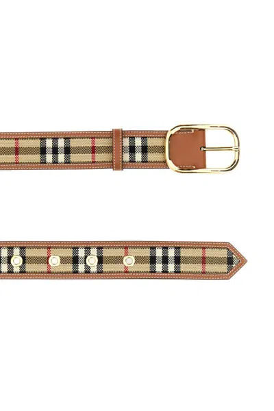 Shop Burberry Belt In Checked