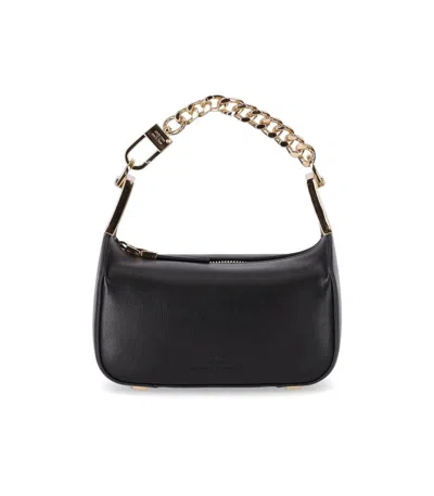 Shop Elisabetta Franchi Black Mini Bag With Chain
