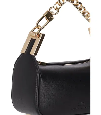 Shop Elisabetta Franchi Black Mini Bag With Chain